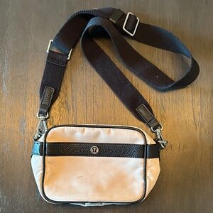 lululemon athletica Black and Cream crossbody bag